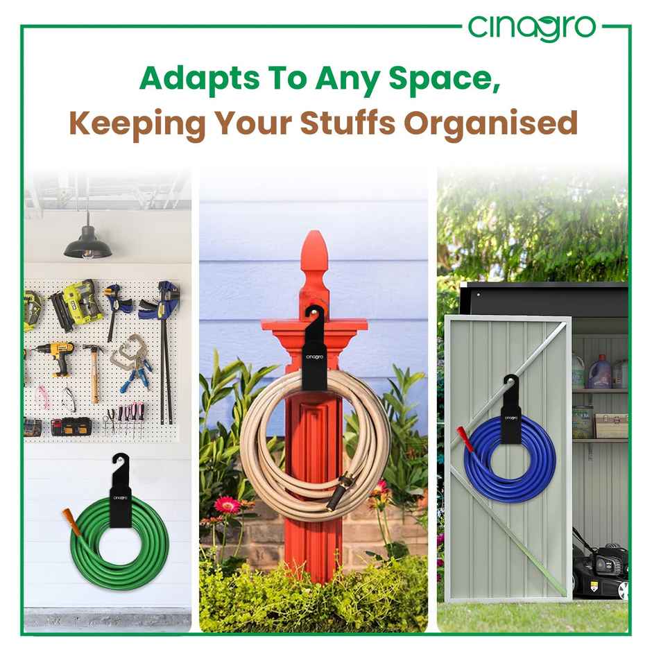 Cinagro Garden Pipe Holder Hook, Hose Pipe Stand | Hang With or Without Wall Mounting