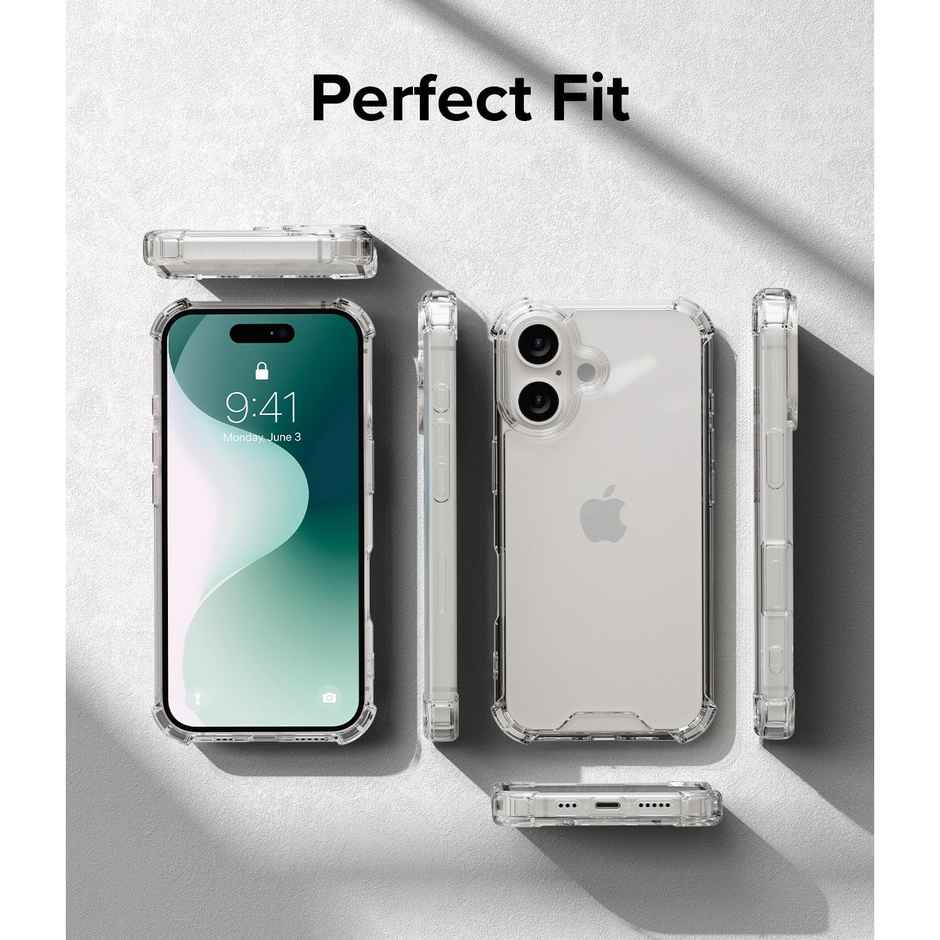 ExpressB For iPhone 16 Case Cover Anti-Scratch Shockproof Bumper Pc+Tpu - Clear