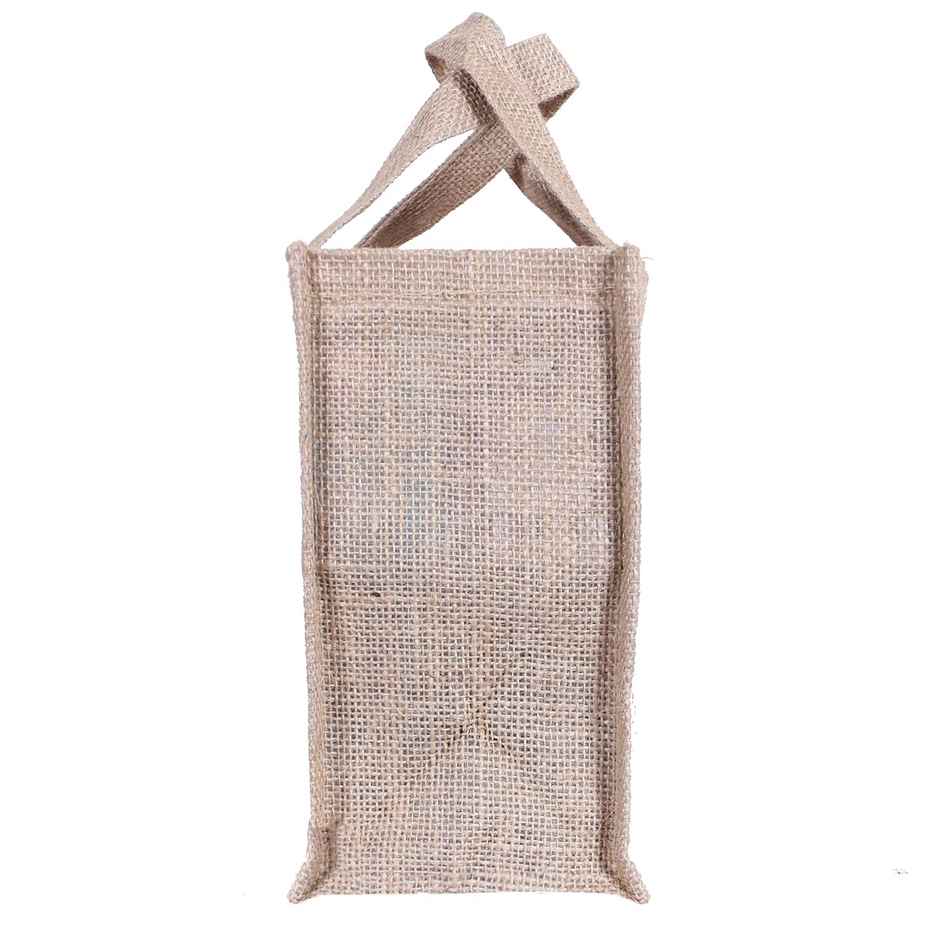 Kuber Industries Jute Fabric Pineapple Print Lunch Bag for Office |School |Gift (Brown)