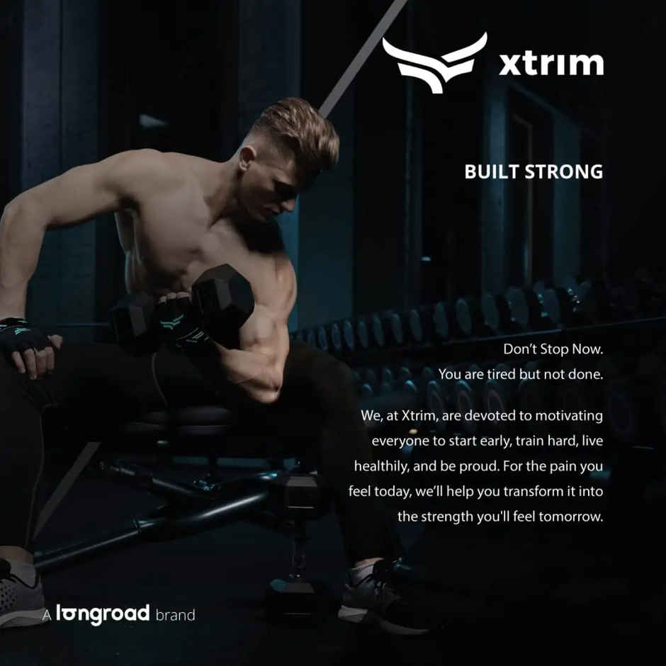 Xtrim Leather Gym Gloves for Men & Women | Wrist Support & Weightlifting Gloves - M