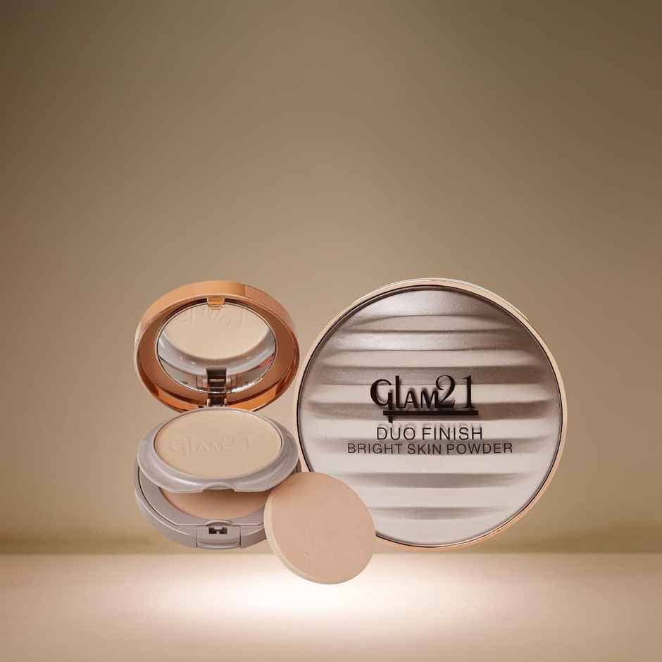 Glam21 Duo Finish | 2-In-1 Compact Powder Smooth Satin Texture | Natural Beige-02