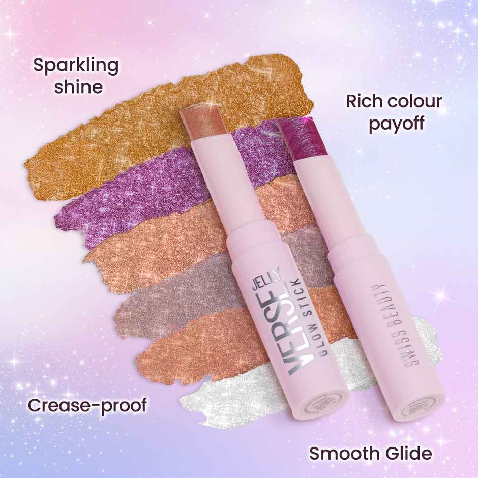 Swiss Beauty Jelly Verse Glow Stick | Rich Colour | Crease-Proof | Sparkling Shine | 1 Star Shower