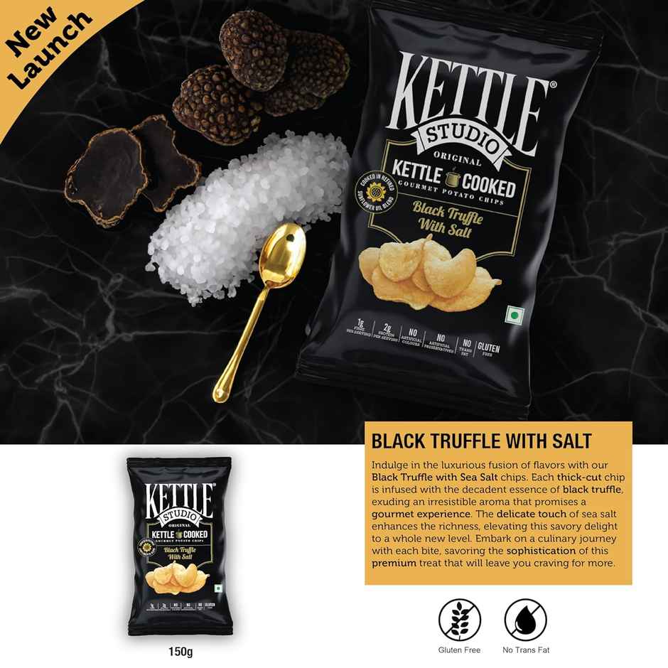 Kettle Studio Black Truffle With Salt Potato Chips