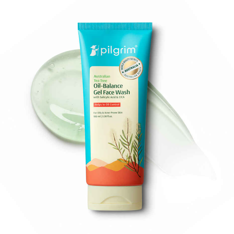 Pilgrim Tea Tree purifying Gel Face Wash with 1% Salicylic Acid for Oily Skin, Acne and Pimples
