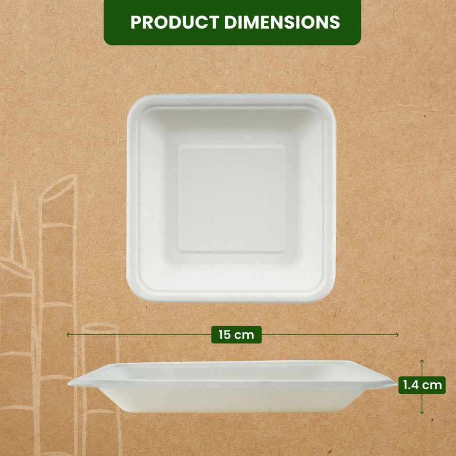 Square Disposable Plate | 6 inch | BAY6