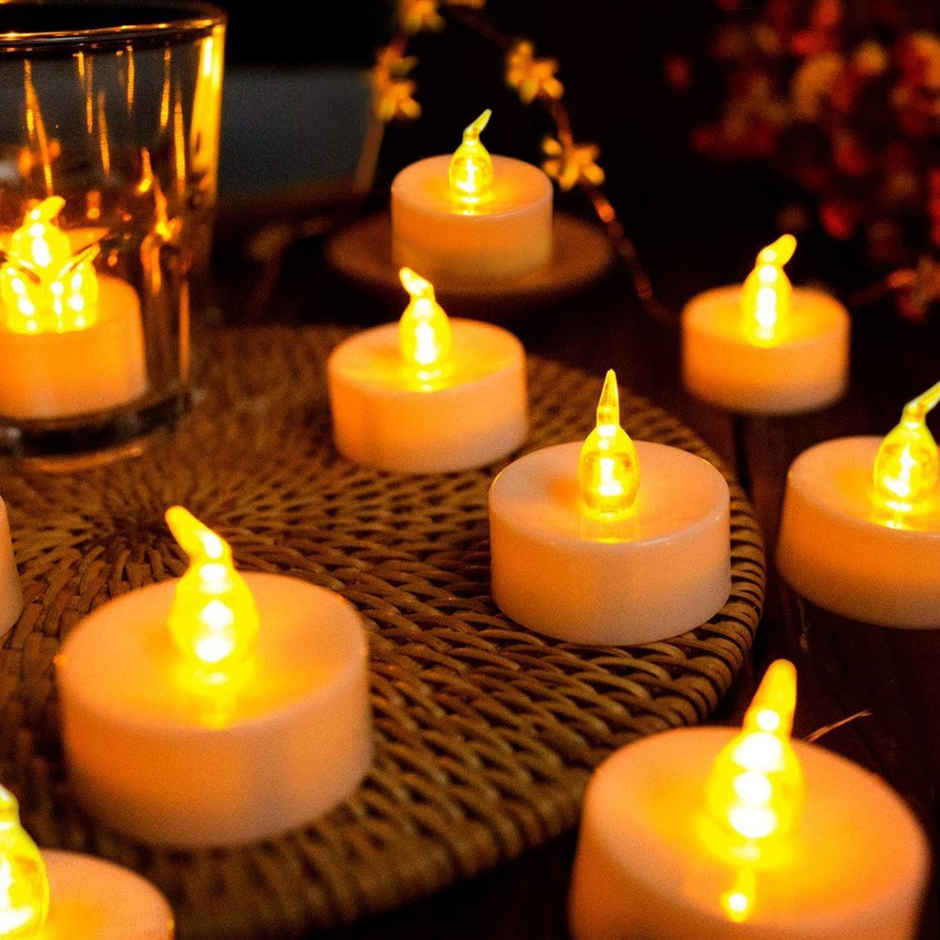 Floating Candles | Battery Operated Tea Light Candle | Pack Of 6 | Party Propz