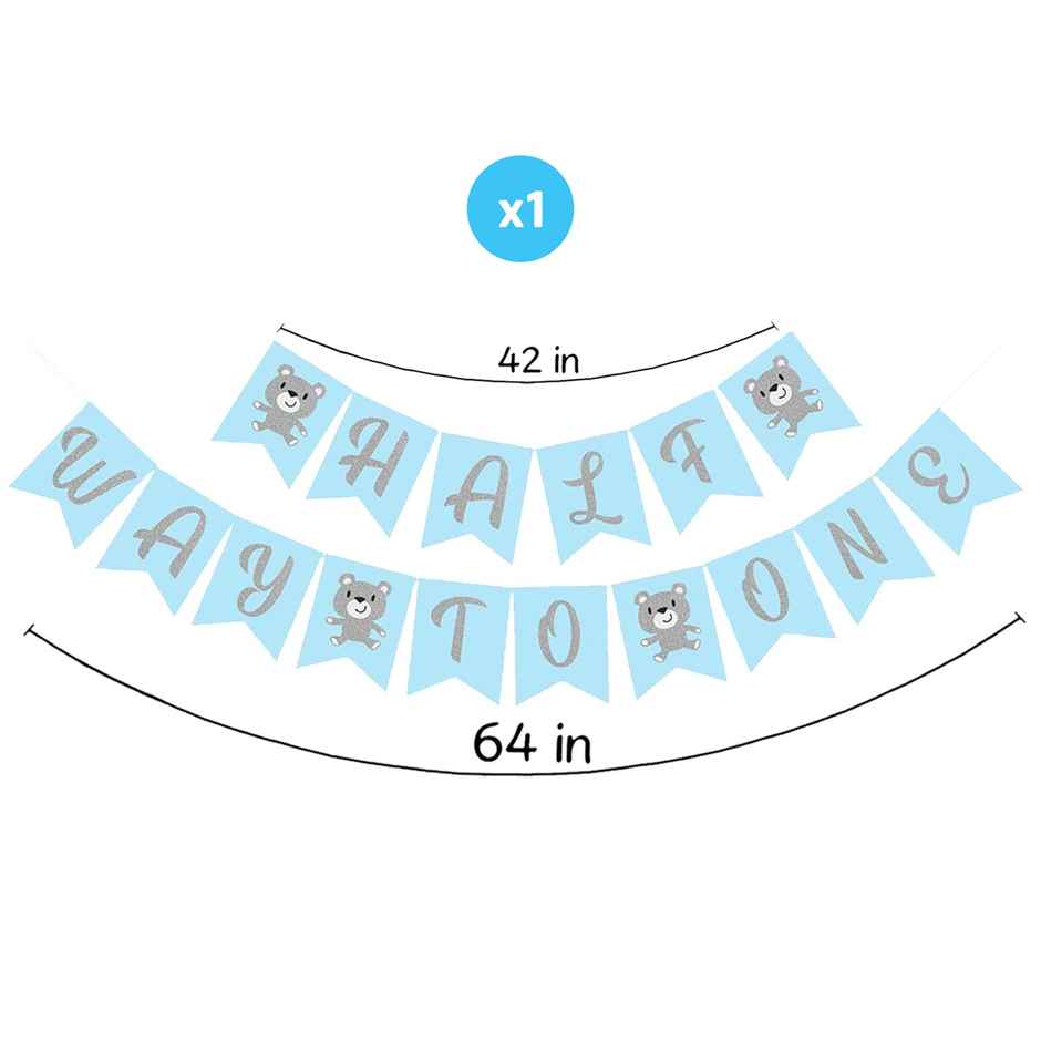 Its My Half Birthday Banner | Cardstock | Party Propz