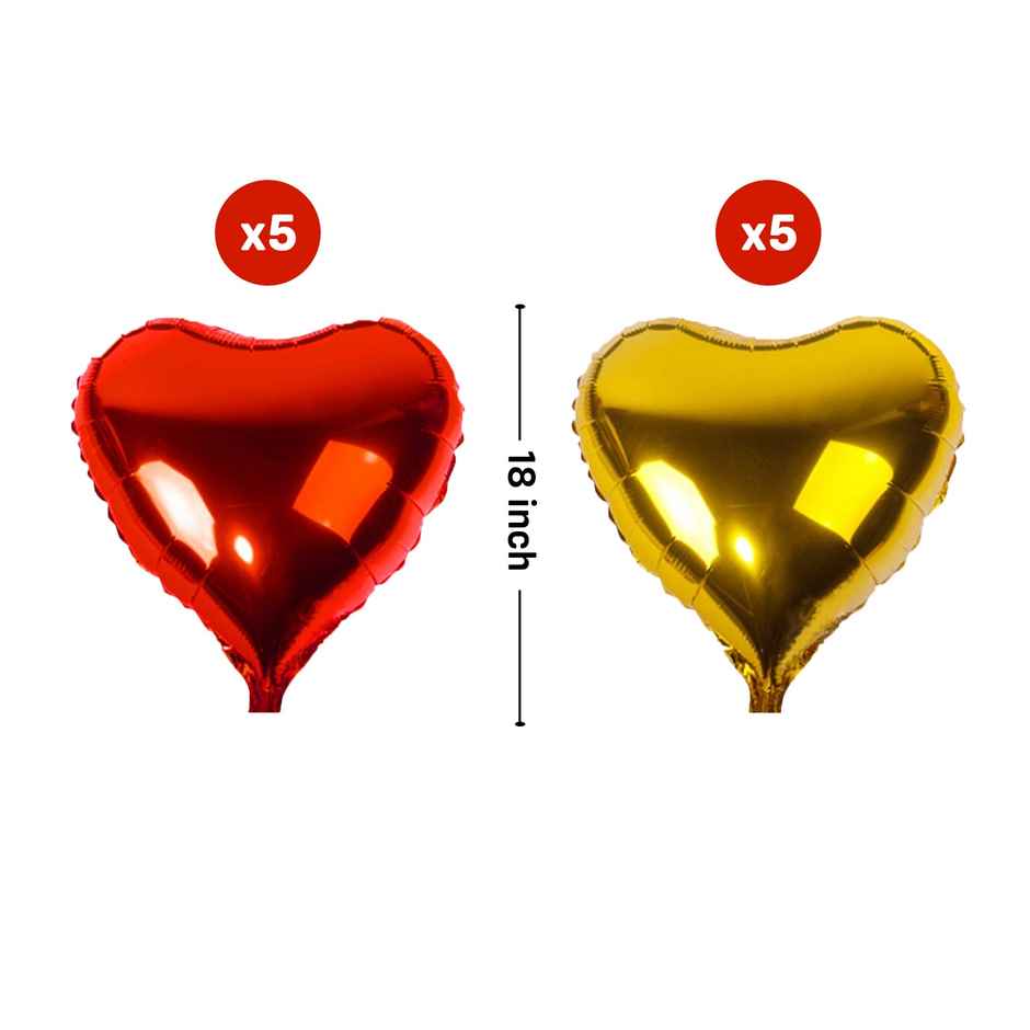 Red Heart Balloons For Decoration | Party Propz