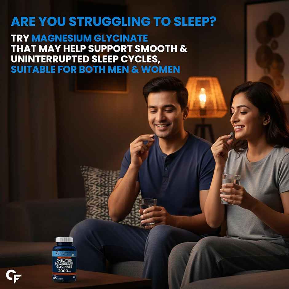 Carbamide Forte Chelated Magnesium Glycinate Supplement 2000mg Per Serving | Magnesium Supplement