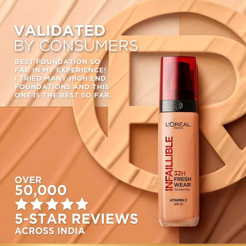 L'Oreal Paris Infallible 32H Fresh Wear Foundation, 125 Natural Rose