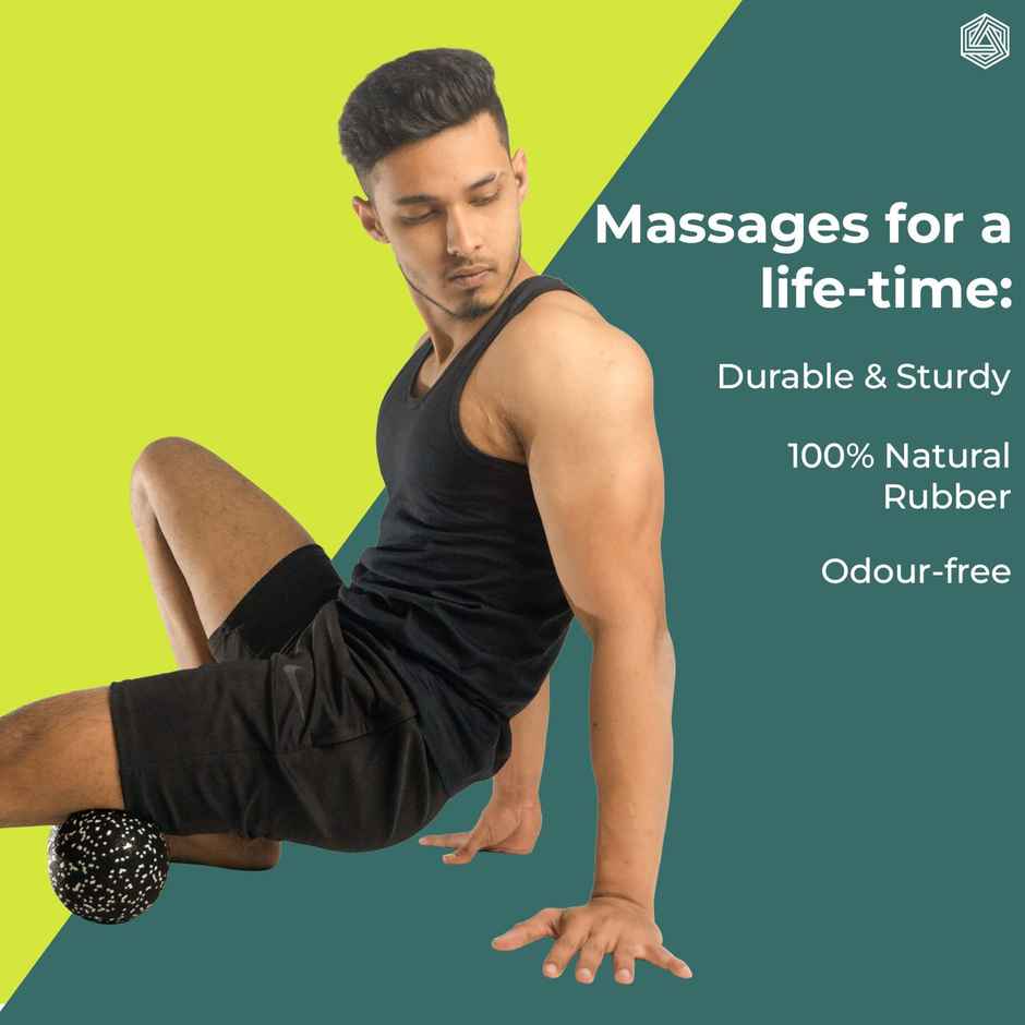 Boldfit Lacrosse Massage Ball For Physiotherapy Peanut Ball Massage Roller