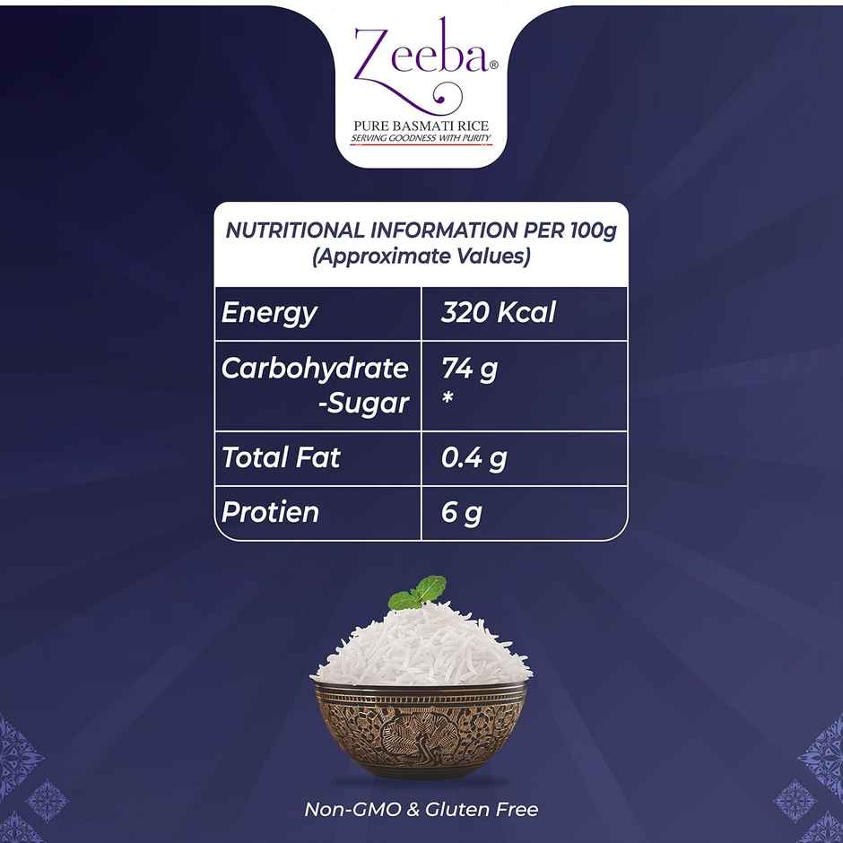 Zeeba Dubar Basmati 1121 Steam | Short Grain