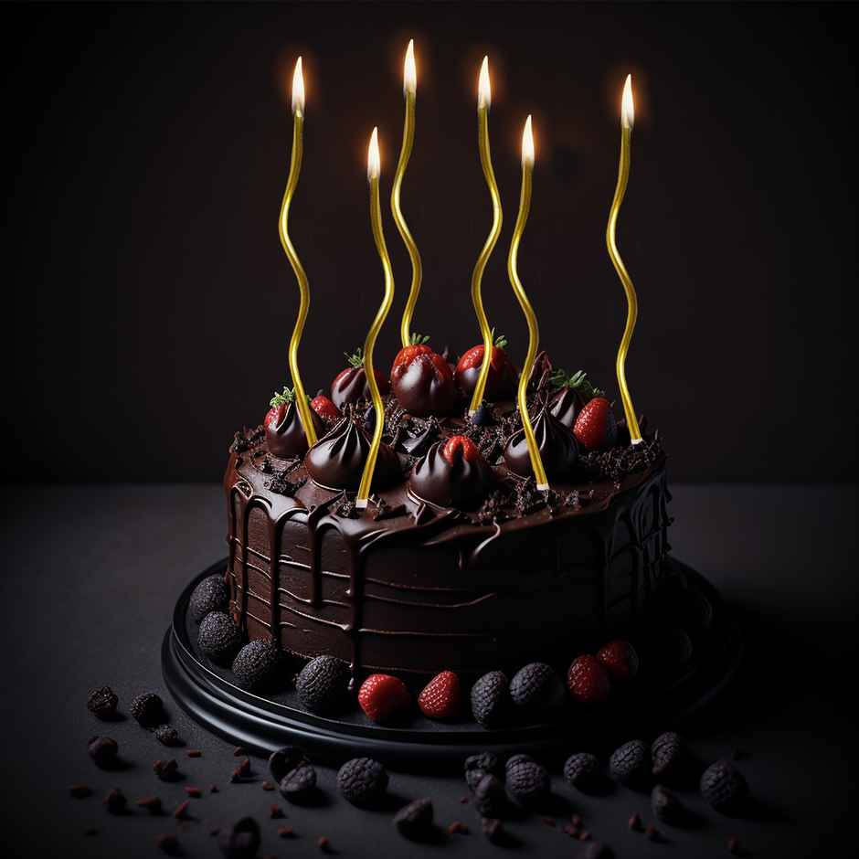 Party Propz Spiral Metallic Golden Cake Candles By Party Propz