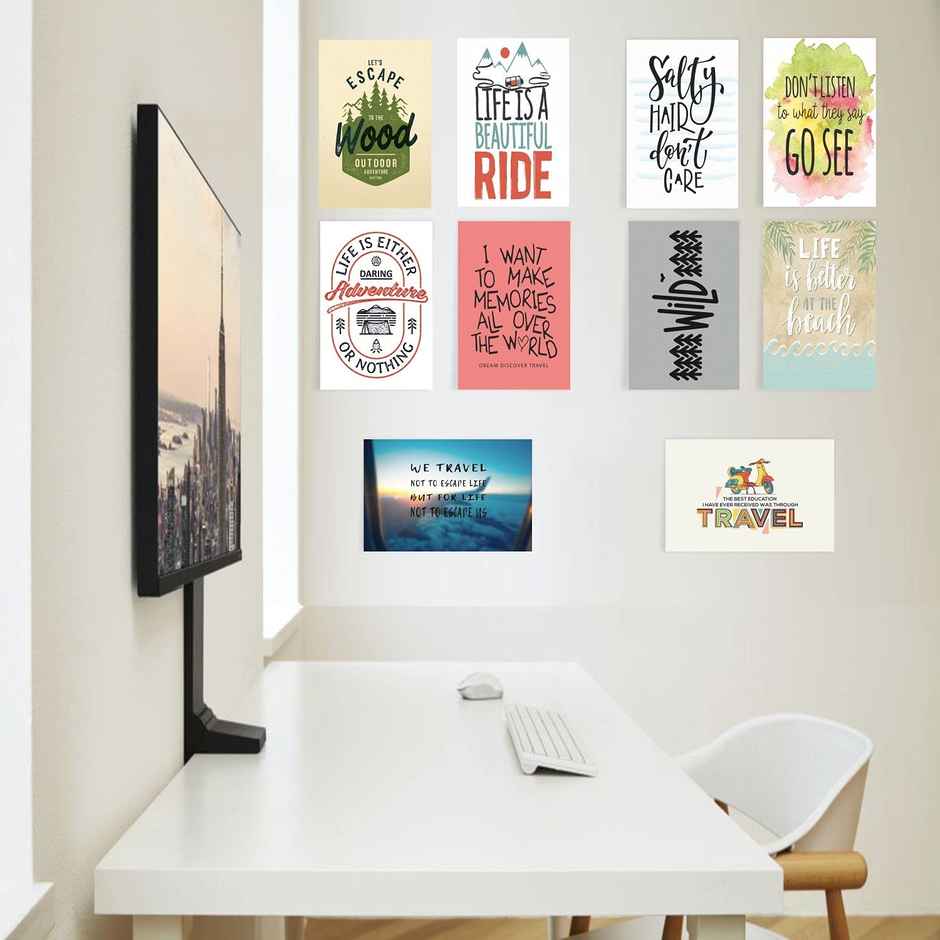 Paper Plane Design Wall Posters For Office Decor | Set of 10 | Size | 12 Inch x 18 Inch | D12