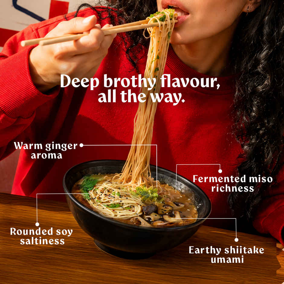 CHEFFIN Miso Ramen Noodle Kit | Miso Broth | Ready in 2 Mins | No Artificial Preservatives