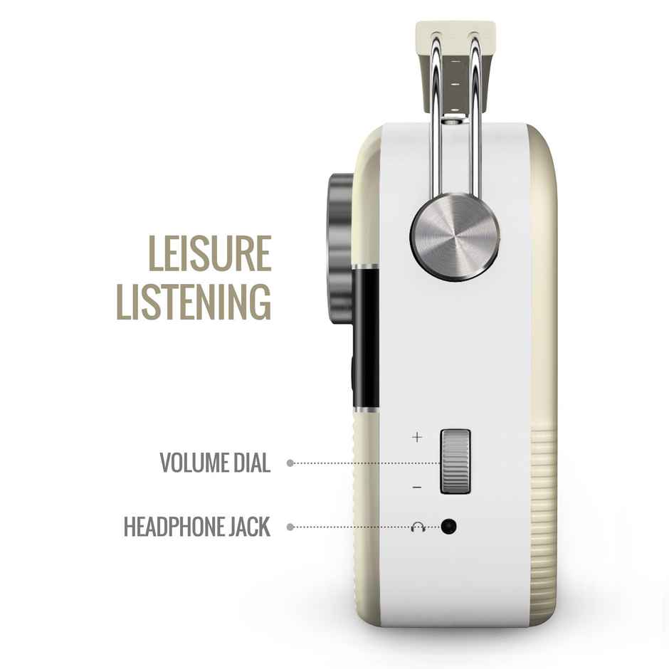 Saregama Carvaan Hindi -Portable Music Player with 5000 Preloaded Songs, FM/BT/AUX (Porcelain White)