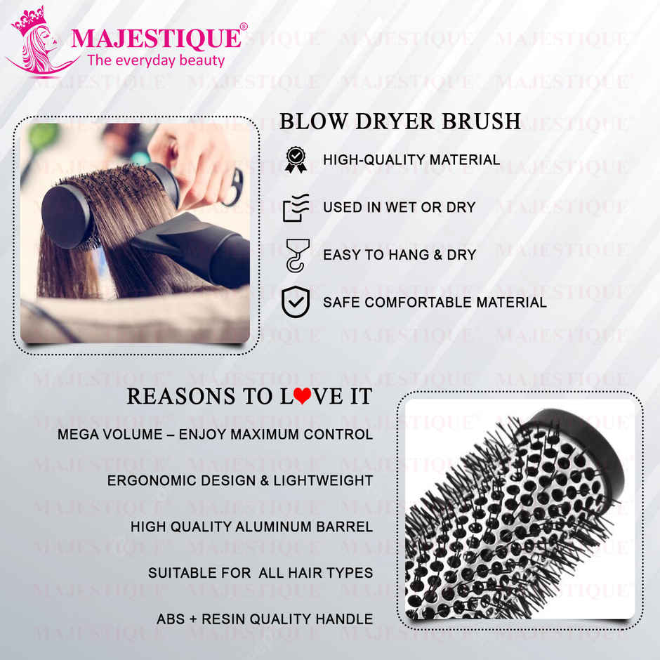 Majestique Blow Dryer Brush | Lightweight Professional Roller for Precise Heat Styling, 2 Inch