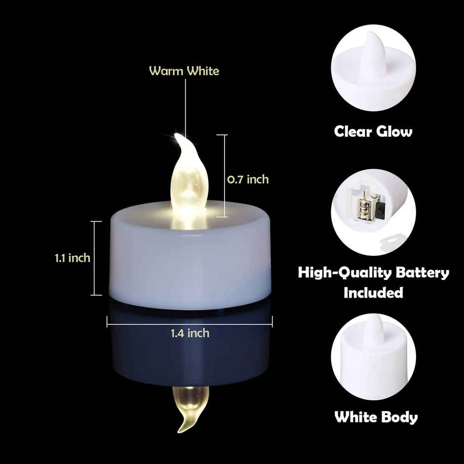 Floating Candles | Battery Operated Tea Light Candle | Pack Of 6 | Party Propz