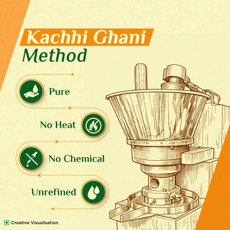 Saffola Cold Pressed Kachi ghani Mustard Oil, 0 trans fat, Unrefined, Chemical free