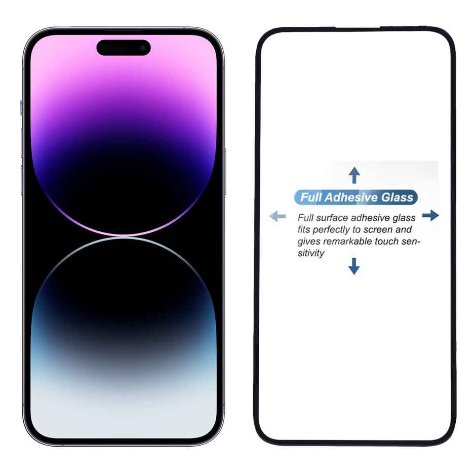 Techvor Tempered Glass for iPhone 14 Pro With Easy Installation Kit for Smartphone