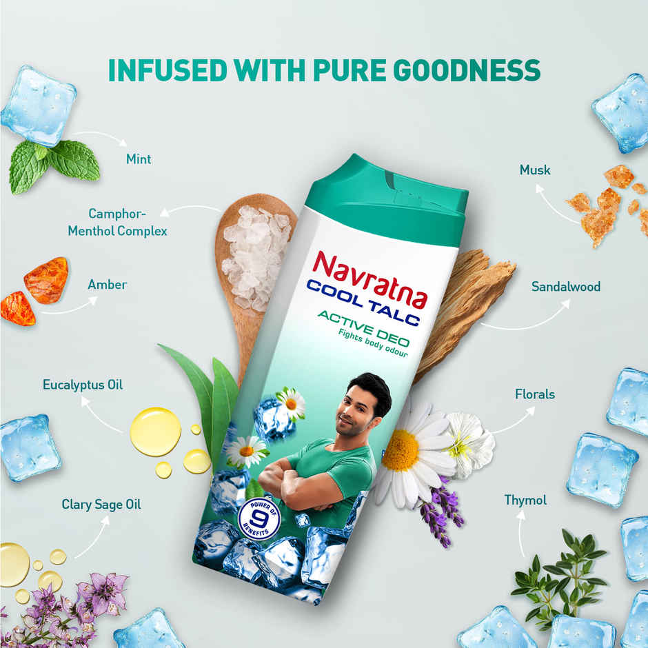 Navratna Cool Talc - Active Deo