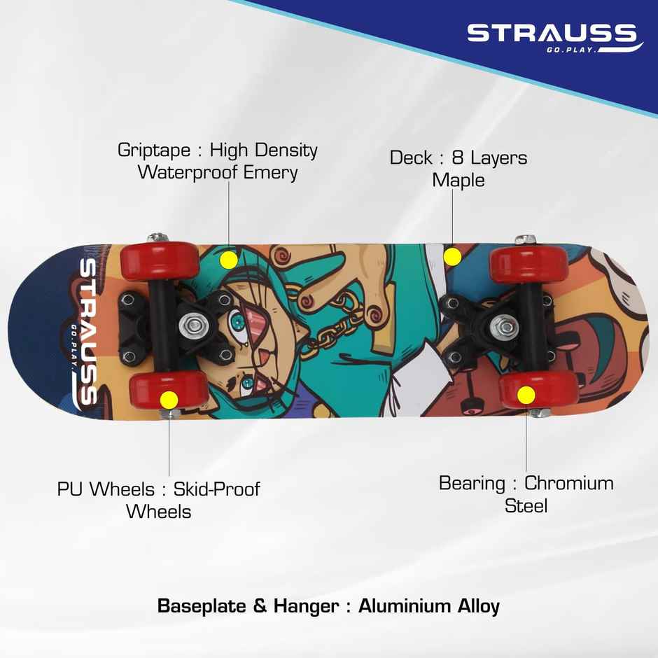 Strauss Kids Skateboard | Cat Girl