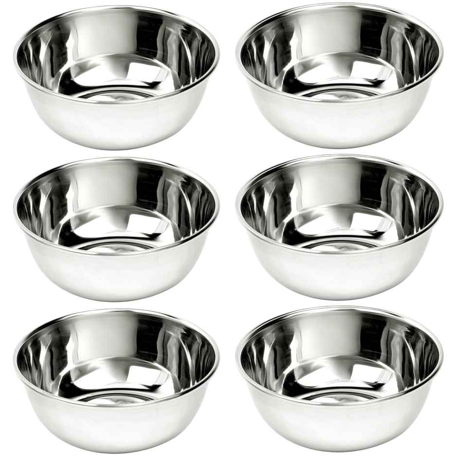 Jensons Stainless Steel 5 Inch Katori | Set of 6