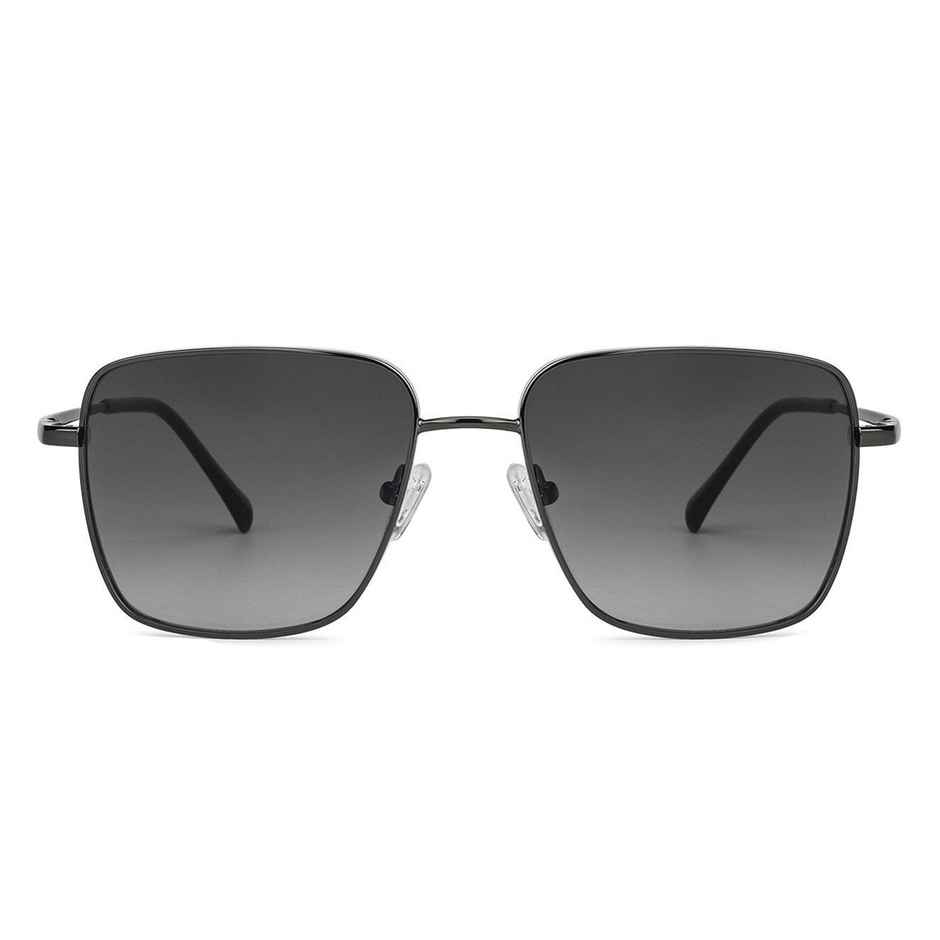 John Jacobs By Lenskart | Premium Polarized Sunglasses | Square | Medium-139mm | Gunmetal-Grey