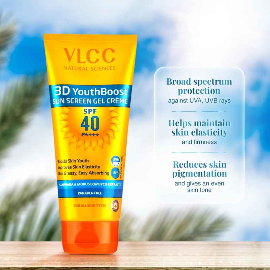 VLCC 3D Youth Boost SPF 40 +++ Sunscreen Gel Cream