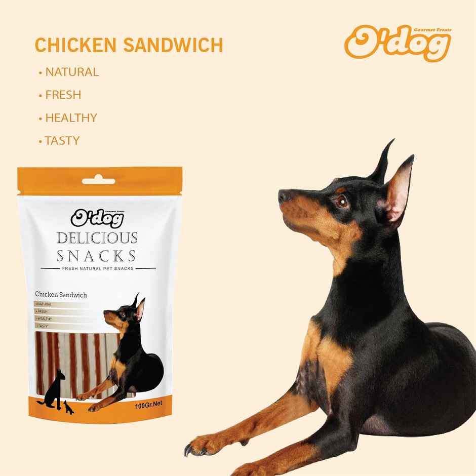 Odog Real Chicken Sandwich Dog Treats
