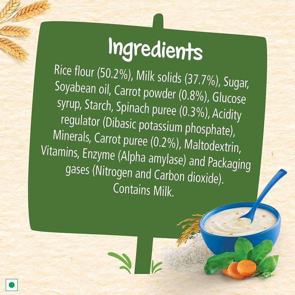 Nestle CERELAC Rice Vegetables Baby Food Cereal (Source of Iron & Protein, 8 -24 Months)