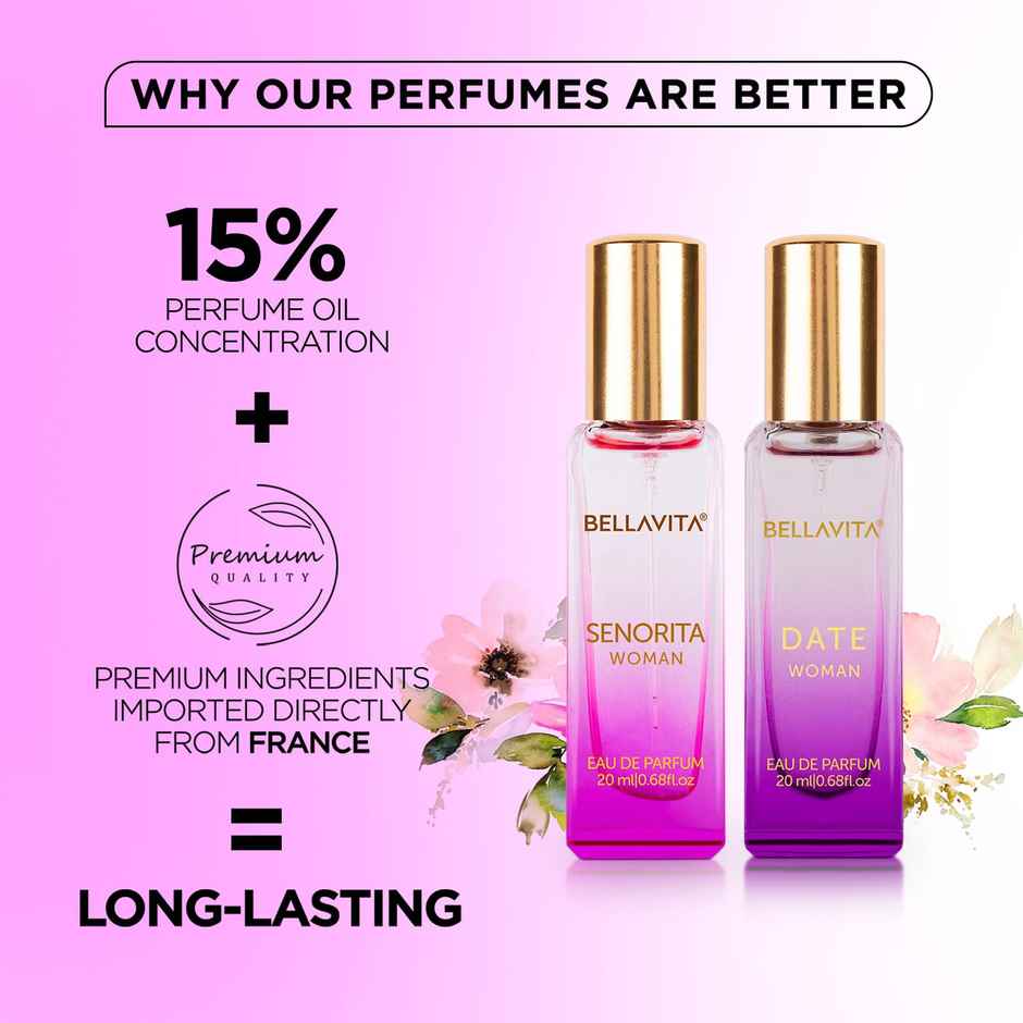 Bella Vita Date and Senorita Woman EDP Perfume Gift Combo for Women