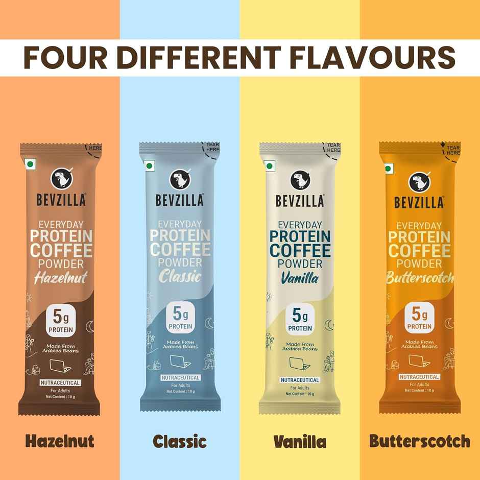 Bevzilla Everyday Protein Coffee Powder Sachets