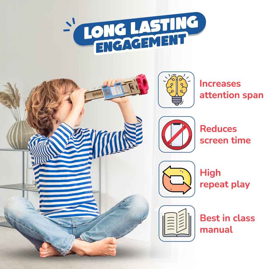 Smartivity Telescope 8X Zoom, Fun Exploration for 6 to 12-Year-Old Kids, Learning DIY Activity Kit