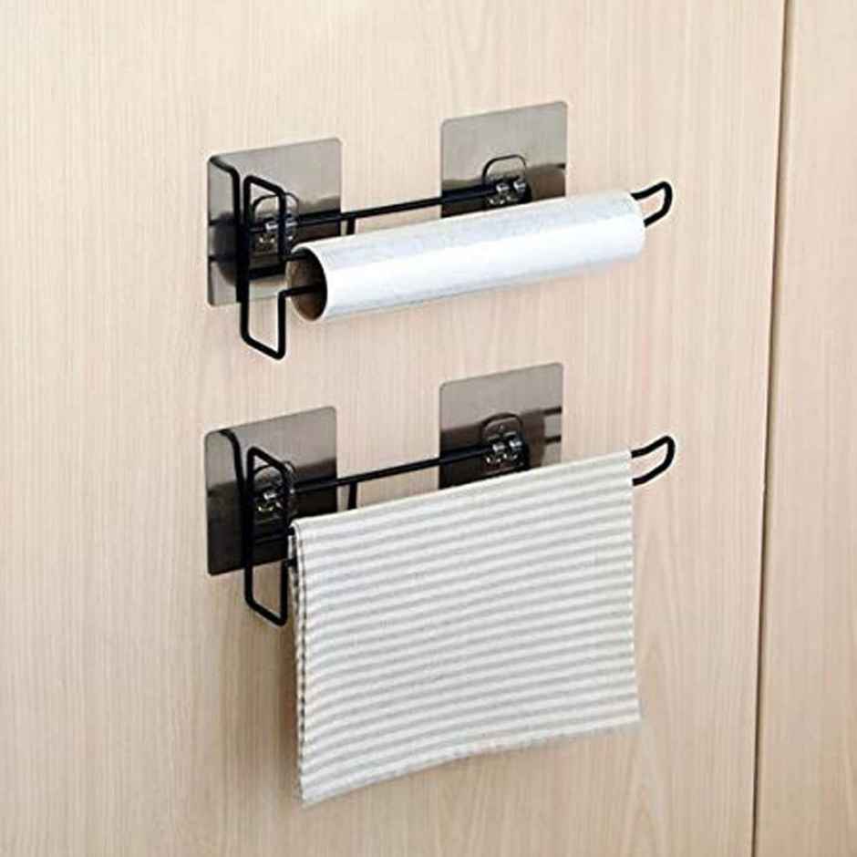 Perpetual Tissue Paper Holder | GI Steel Self-Adhesive Roll Holder for Bathroom | Pack of 2