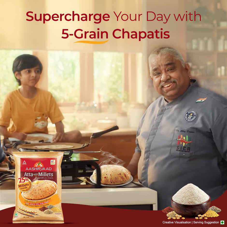 Aashirvaad Atta with Millets for Daily Nutrition | Power of 5 Grains