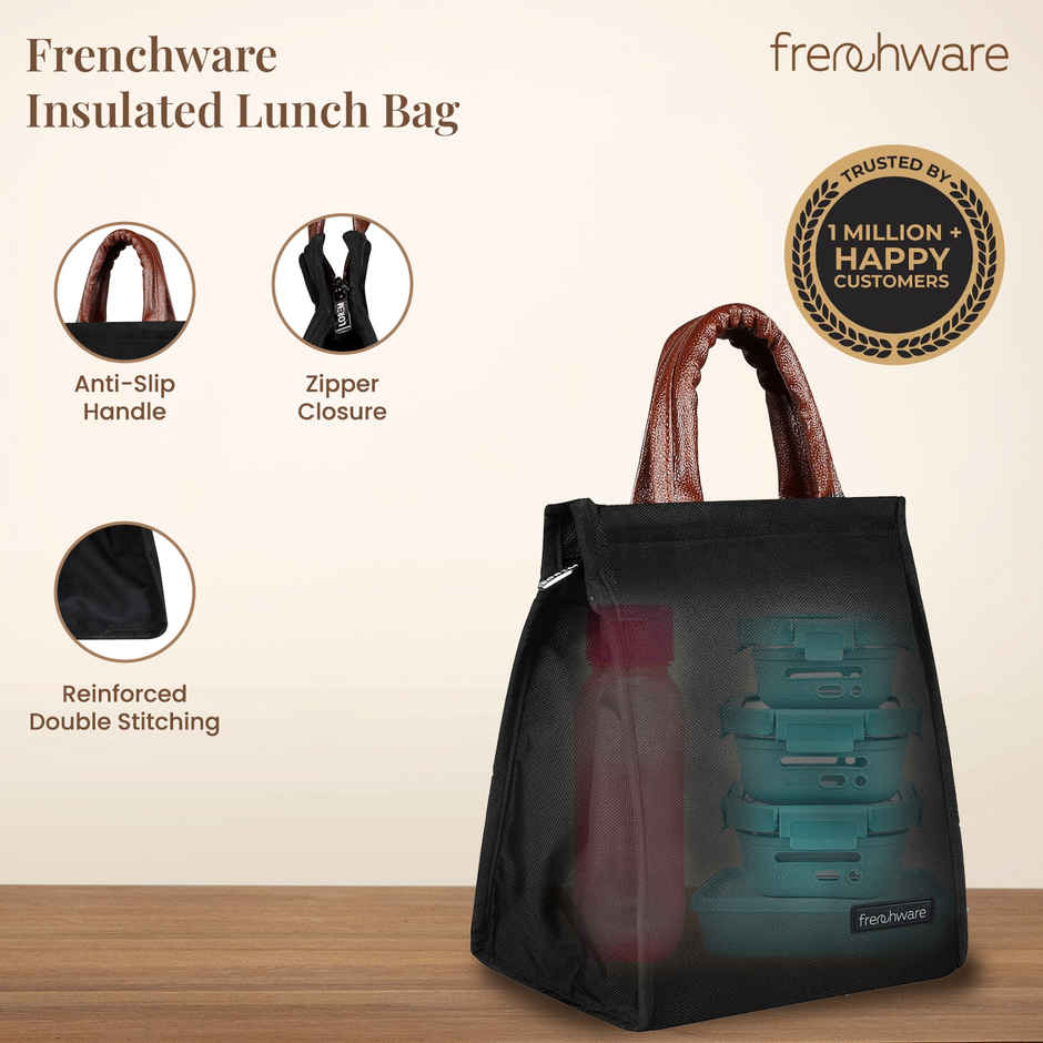 Frenchware Insulated Lunch Bag | Black