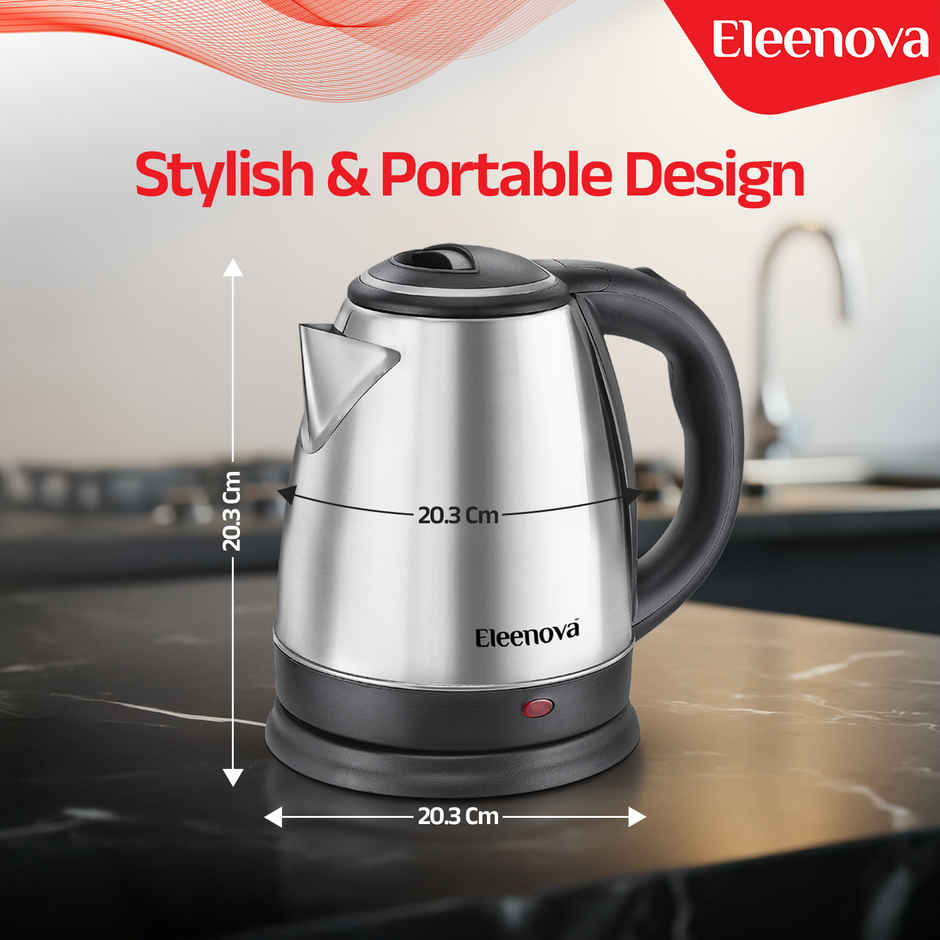 Eleenova Optima 1.5 L Kettle-1500 W, Cool-Touch Handle & Lid, Auto Cut-Off