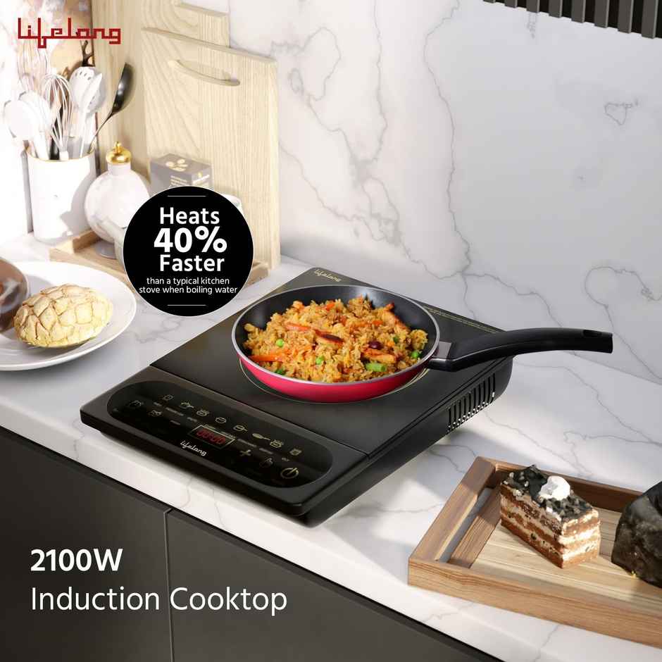 Lifelong 2100 Watt With Sensor Touch, LLIC103 Induction Cooktop (Black, Touch Panel)