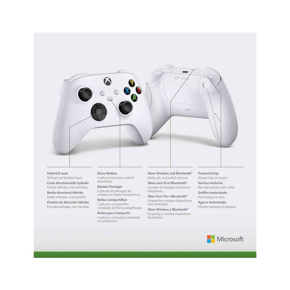 Microsoft XBOX S/X Wireless Controller Bluetooth Gamepad  (For Xbox One, Xbox Series X, Xbox Series S) - Robot White