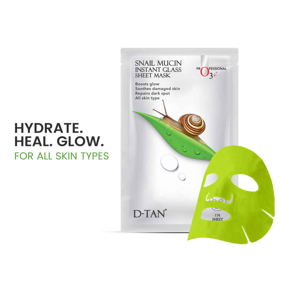 O3+ Snail Mucin Instant Glass Sheet Mask