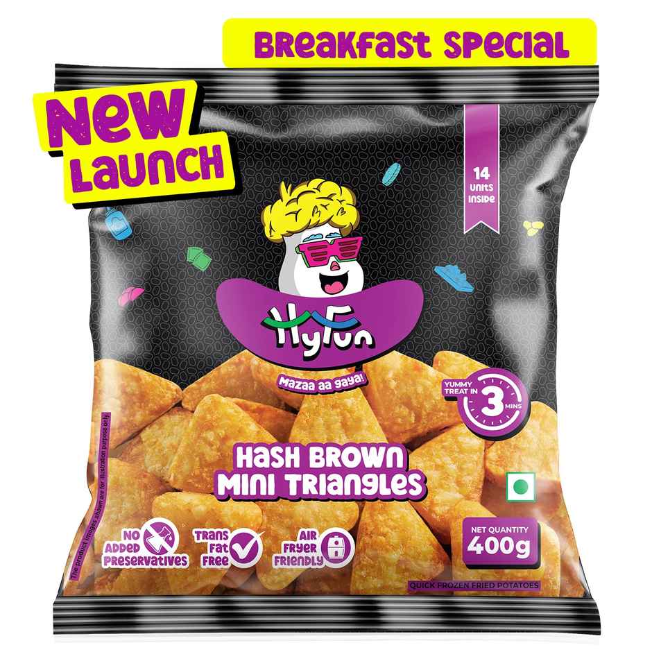 HyFun Hash Brown Mini Triangles, Breakfast Potato Snack | Frozen