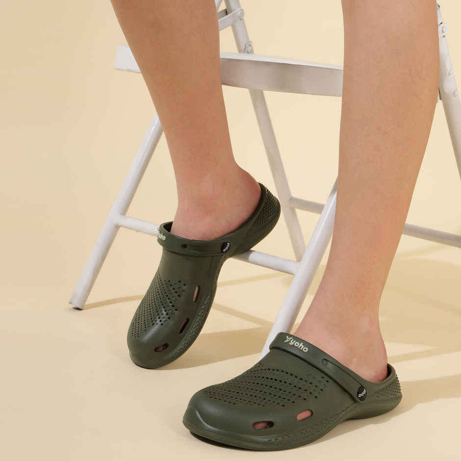 Yoho Men Classic Clogs Olive Green - UK7