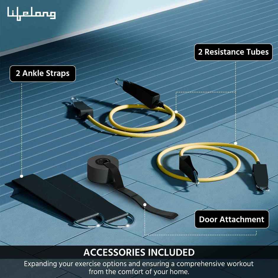 Lifelong Tummy Trimmer with Double Suction Cup SitUp Bar For Abdominal Exercise,Leg Muscle Training