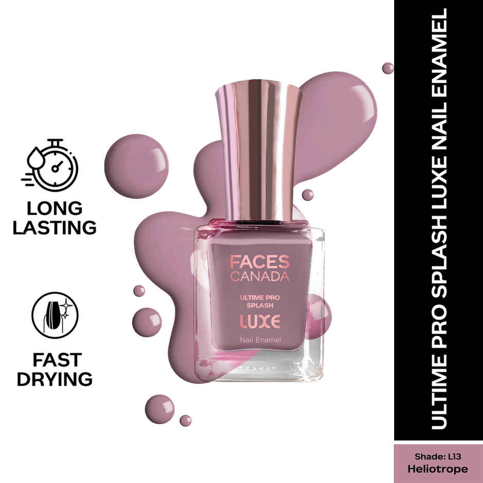 FACES CANADA Ultime Pro Splash Luxe Nail Enamel | Quick-drying | Lasting | Heliotrope