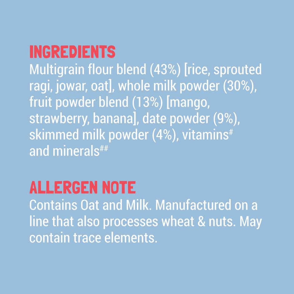 Slurrp Farm Cereal With Multigrain Millets And Mixed Fruit With Date Powder And Milk