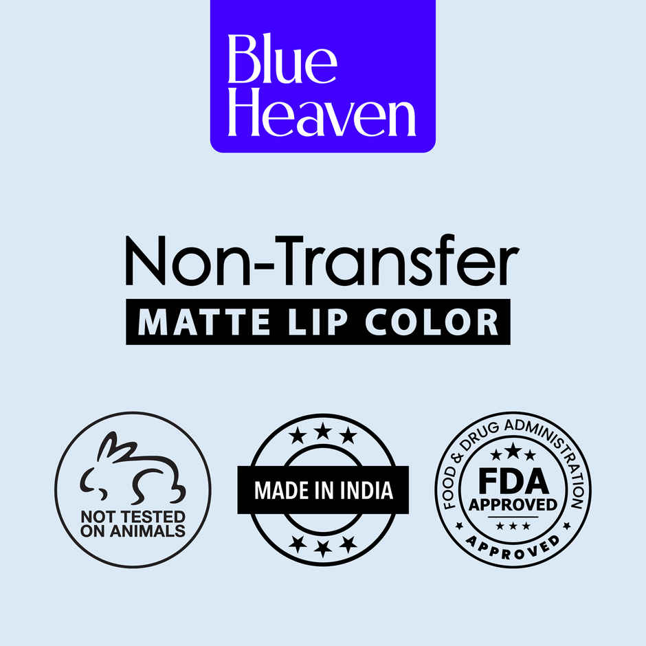 Blue Heaven Non Transfer Liquid Lip Color Matte Finish Waterproof | Pink