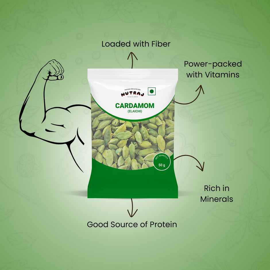 Nutraj Classic Green Cardamom (Elaichi) - Pouch