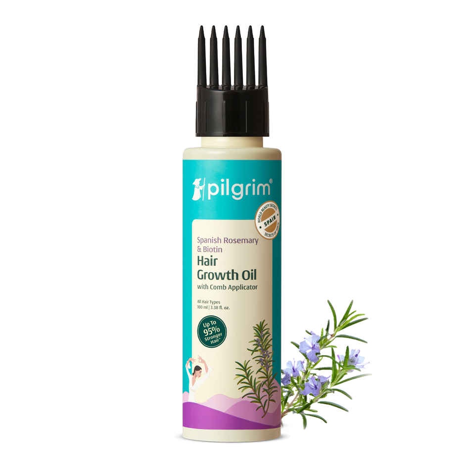 Pilgrim Spanish Rosemary & Biotin Hair Growth Oil helps Control Hairfall & strengthens Hair