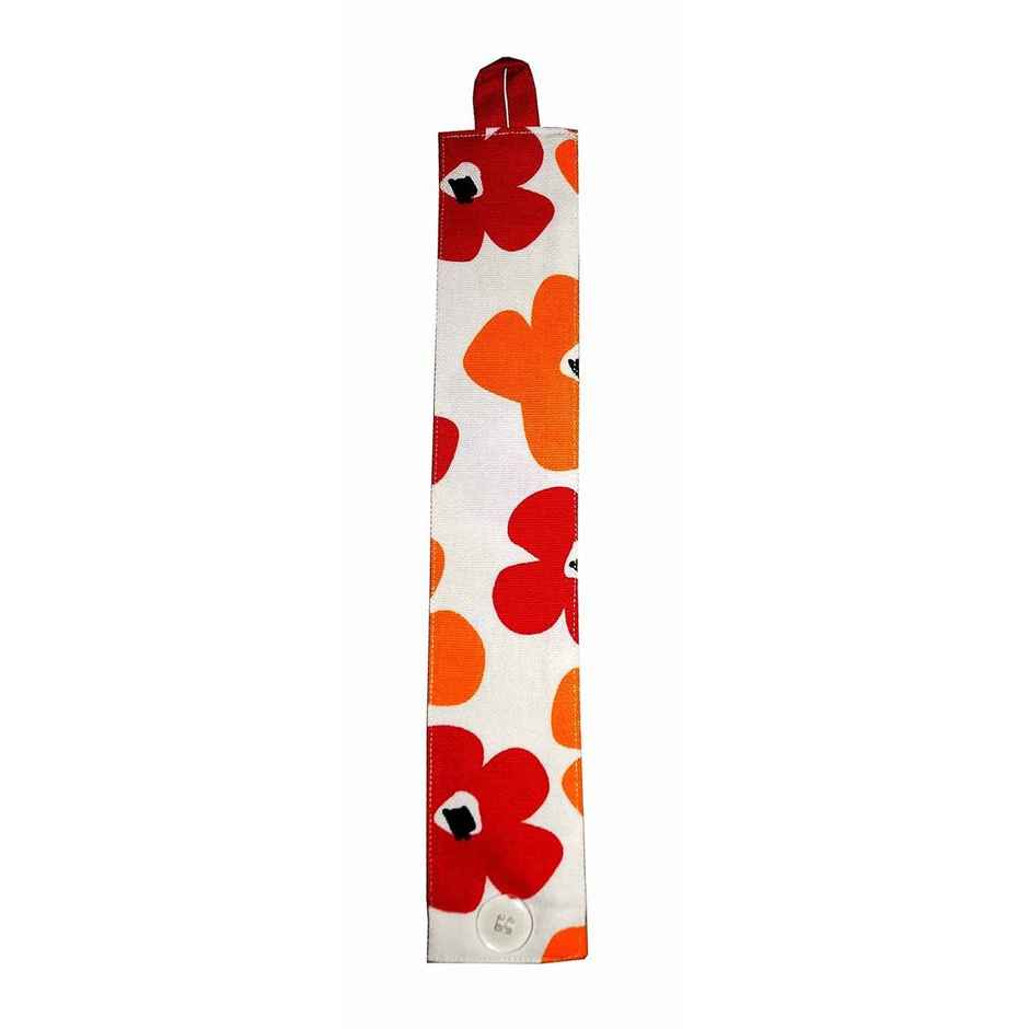 Lushomes Cotton Door Curtain - Red Purple Printed | 8 Eyelets | 7.5 ft | 54 x 90 inch